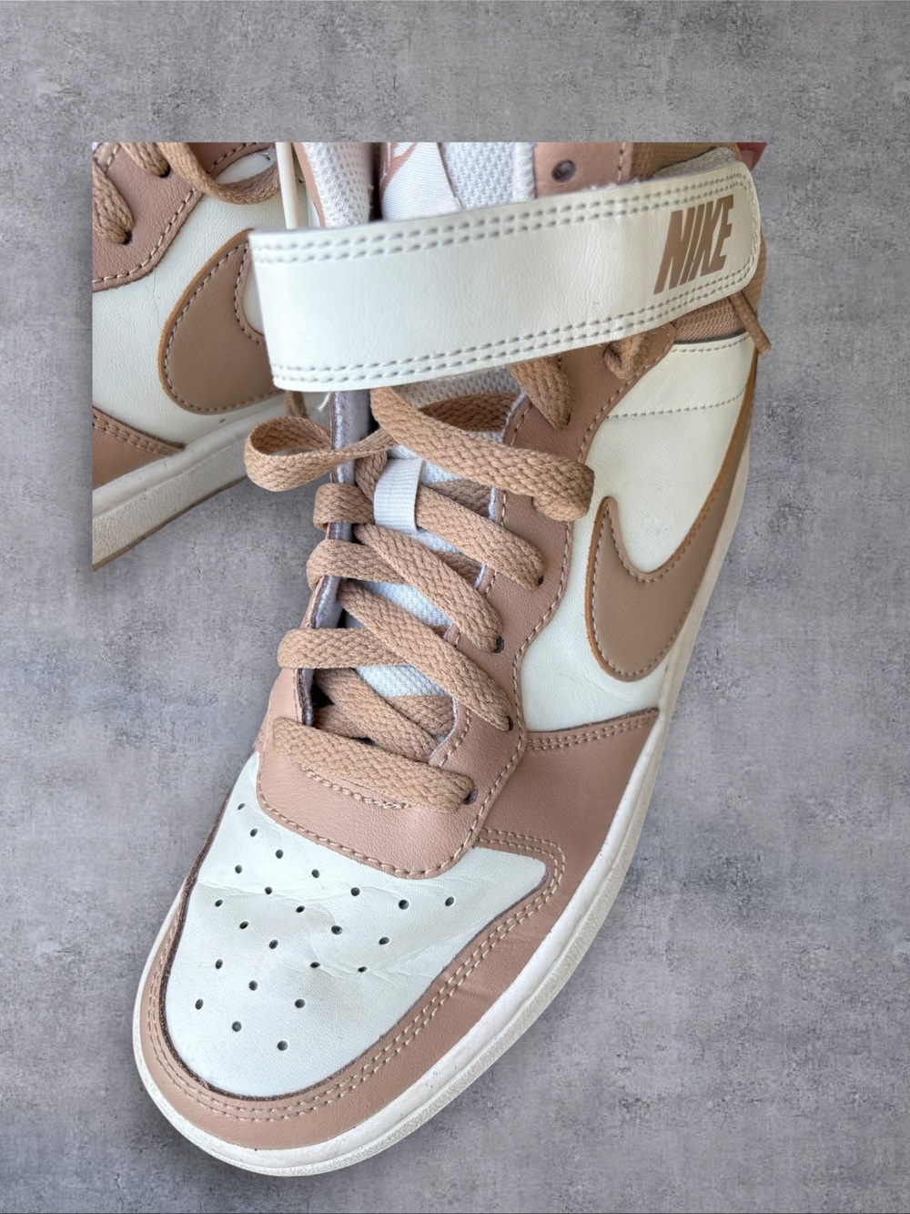 Nike youth tan tall ankle shoes